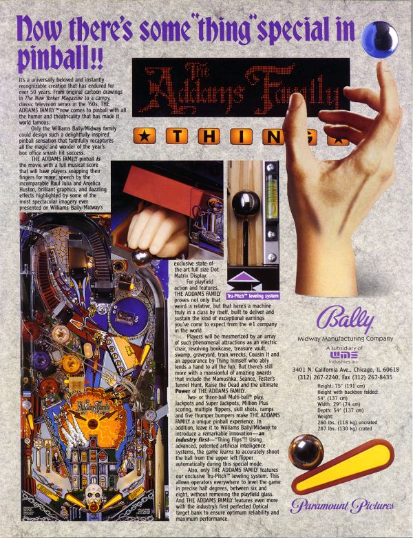 The Addams Family Pinball Machine for Sale